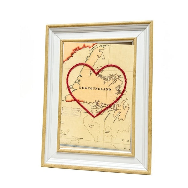 Newfoundland Heart Map - White | Sadie & June | boogie + birdie