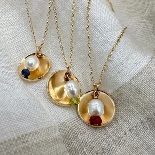 Gold Glow Garnet January Birthstone Necklace | Open Fire | boogie + birdie