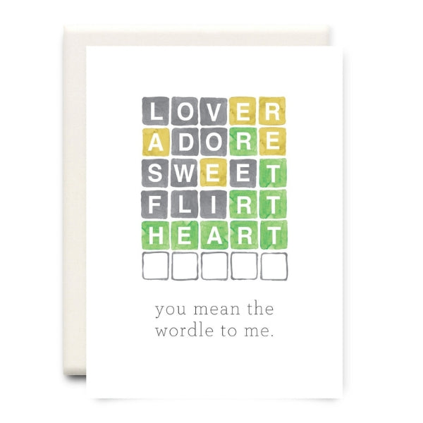 Wordle To Me Love Card | Inkwell | boogie + birdie