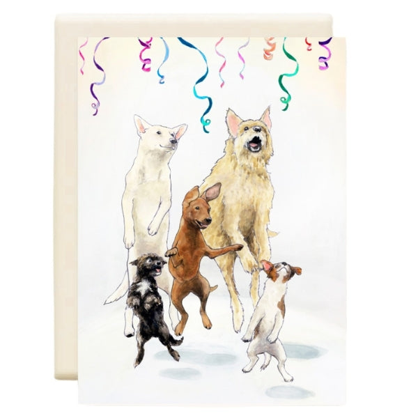 Yes! Birthday Greeting Card. 5 Dogs | Inkwell Cards | boogie + birdie