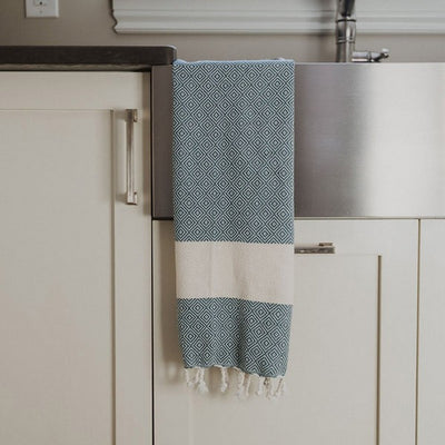 Prussian Diamond Turkish Hand Towel | Pokoloko | boogie + birdie