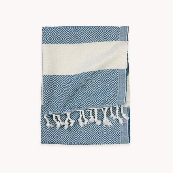 Diamond Prussian Turkish Towel | Pokoloko | boogie + birdie