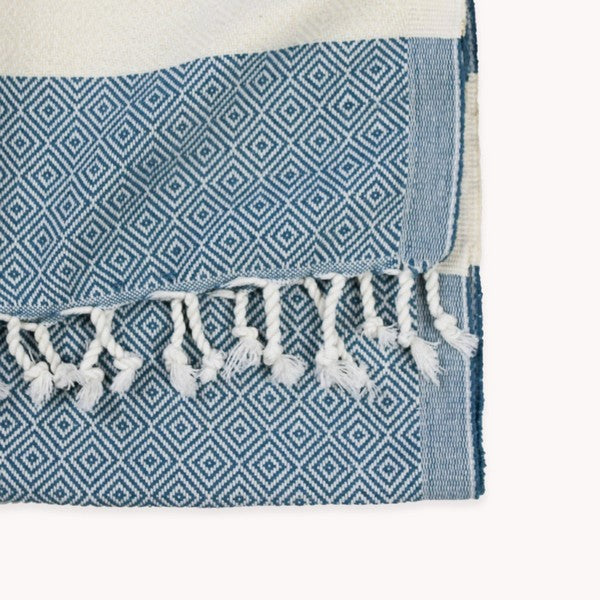 Diamond Prussian Turkish Towel | Pokoloko | boogie + birdie