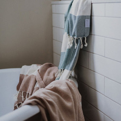 Diamond Prussian Turkish Towel | Pokoloko | boogie + birdie