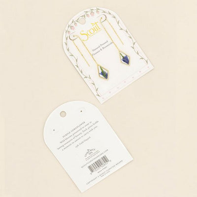 Purple Cornflower Pressed Flower Gold Threader Earrings | Scout | boogie + birdie