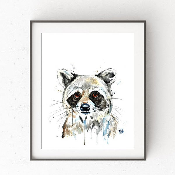Raccoon Print 5"x7" | Whitehouse Art | boogie + birdie