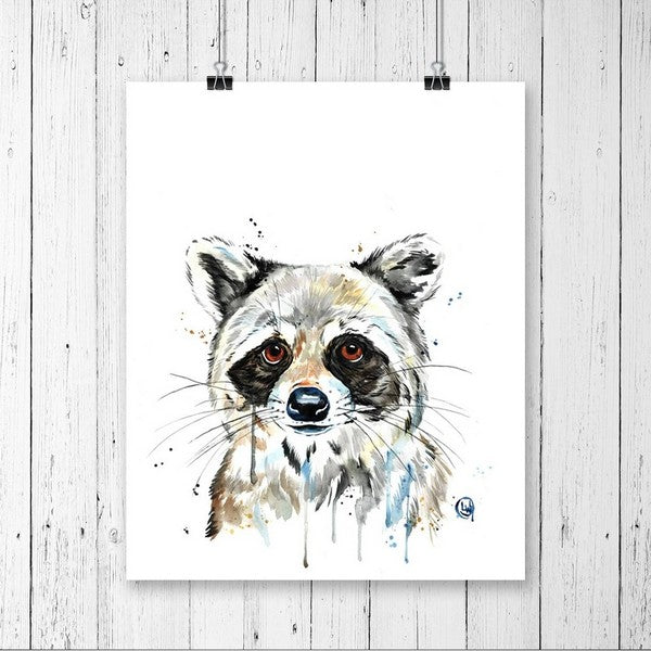 Raccoon Print 5"x7" | Whitehouse Art | boogie + birdie