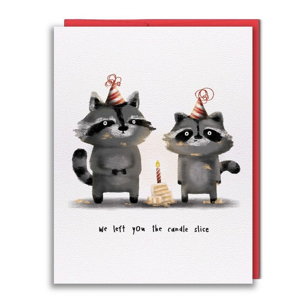 Raccoon Cake Birthday Card (HB032) | studio vcky | boogie + birdie