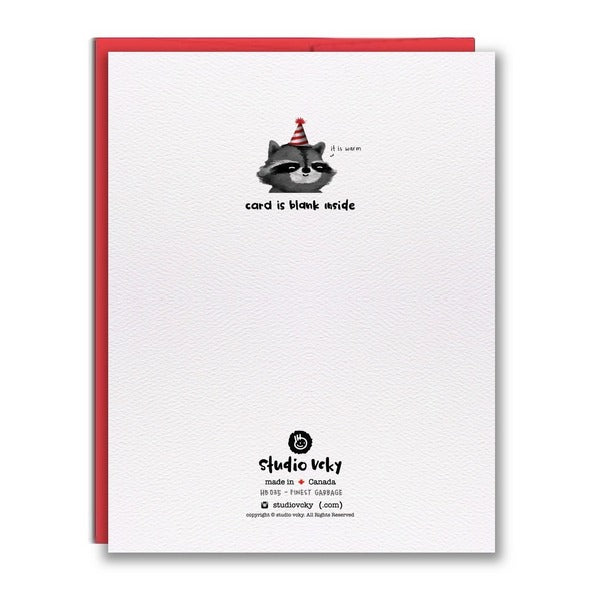 Raccoons Finest Garbage Birthday Card (HB035) | studio vcky | boogie + birdie