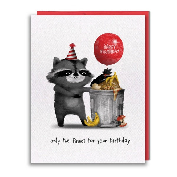 Raccoons Finest Garbage Birthday Card (HB035) | studio vcky | boogie + birdie