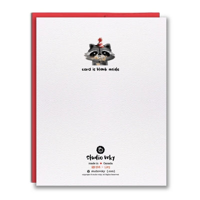 Raccoon Lies Birthday Card | studio vcky | boogie + birdie