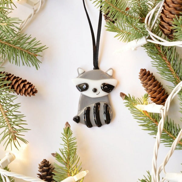 Glass Raccoon Ornament | Station Pole Nord | boogie + birdie