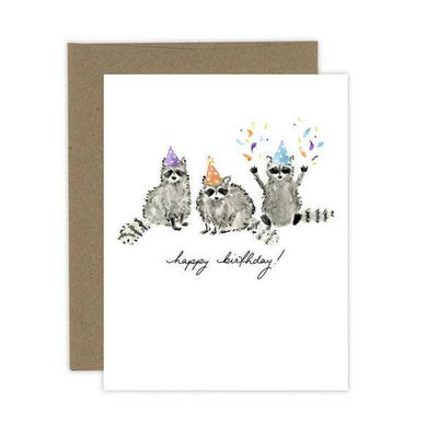 Raccoons Birthday Card | Almeida Illustrations | boogie + birdie