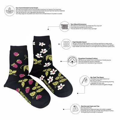 Women's Raspberry Bloom Socks | Friday Sock Co. | boogie + birdie