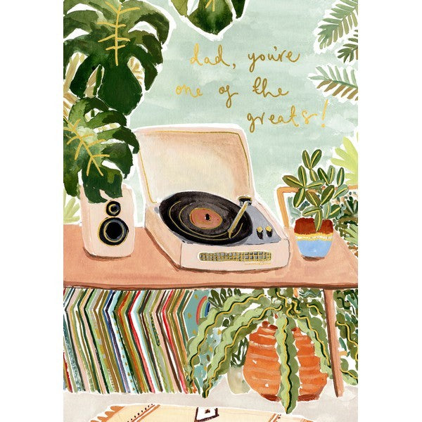 Record Player Dad Father's Day Card | Louise Mulgrew | boogie + birdie