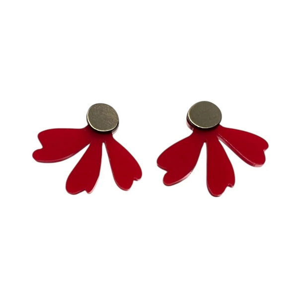 Red Daisy Stud Earrings | Ketoora | boogie + birdie