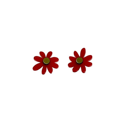 Red Gerbera Stud Earrings | Ketoora | boogie + birdie