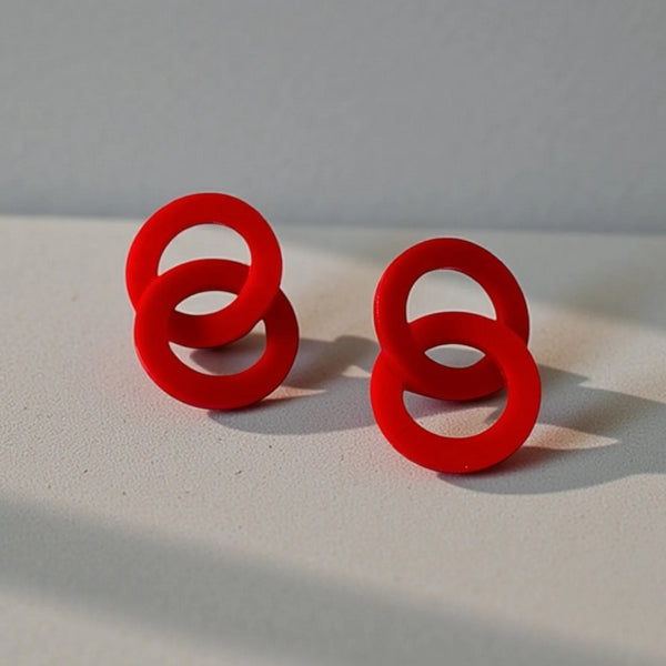 Red Loop Drop Earrings | Ketoora | boogie + birdie