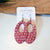 Red Oval Cork Earrings