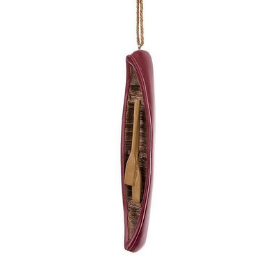 Red Canoe and Paddle Resin Ornament | boogie + birdie