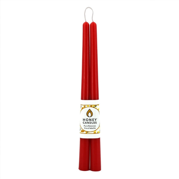 Red Beeswax Taper Candles | Honey Candles | boogie + birdie