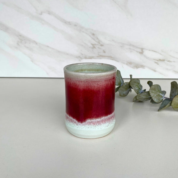 Red & White Tumbler | Parsons Dietrich Pottery | boogie + birdie