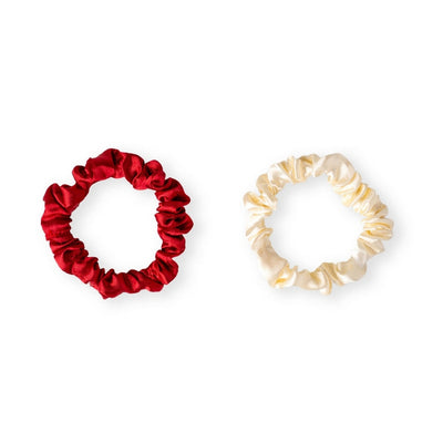 Festive Red Satin Scrunchies | Set of 6 | Crush | boogie + birdie