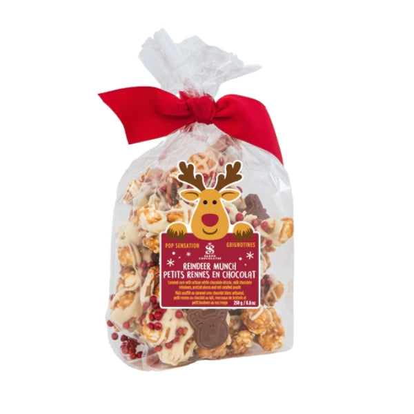 Reindeer Munch Popcorn Bag | Saxon Chocolate | boogie + birdie
