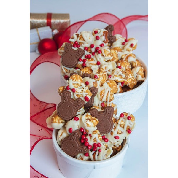 Reindeer Munch Popcorn Bag | Saxon Chocolate | boogie + birdie