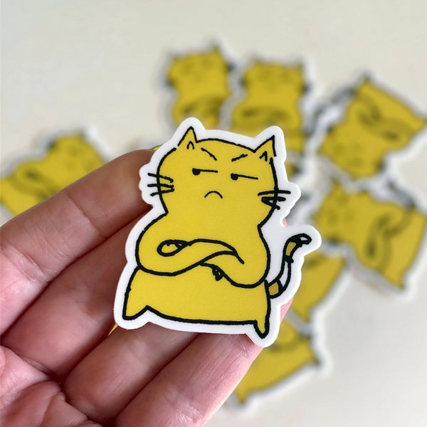 Resentful Cat Sticker | Evil Llama and Friends | boogie + birdie