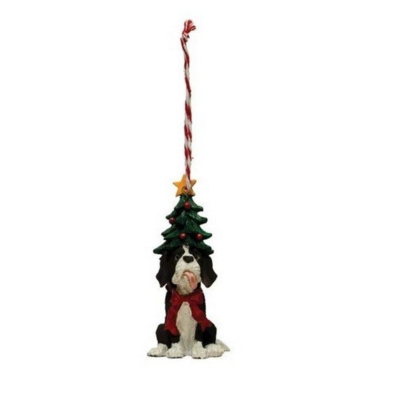 Bernadoodle with Tree Hat Resin | Ornaments | boogie + birdie
