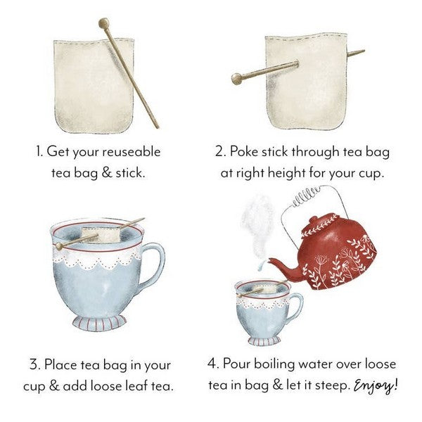 Reusable Tea Bags | Your Green Kitchen | boogie + birdie