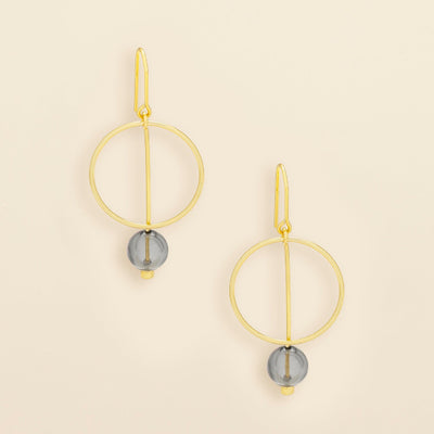 Refined Gold & Smoke Glass Drop Earrings | Scout | boogie + birdie