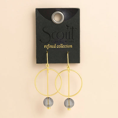 Refined Gold & Smoke Glass Drop Earrings | Scout | boogie + birdie