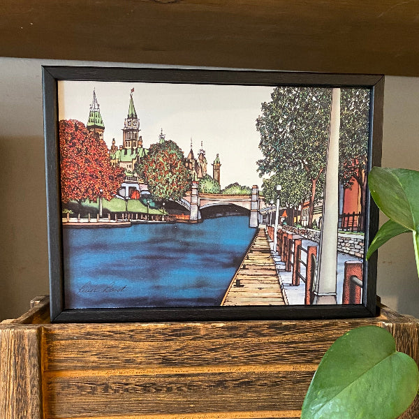Rideau Canal Parliament Ottawa Framed Art | Renee Bovet | boogie + birdie