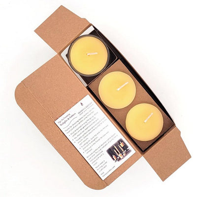 Rosemary Mint Beeswax Votives | 3 Pack | Honey Candles | boogie + birdie
