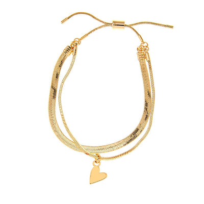 Gold Heart Rosie Adjustable Bracelet | Foxy Originals | boogie + birdie
