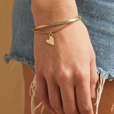 Gold Heart Rosie Adjustable Bracelet | Foxy Originals | boogie + birdie