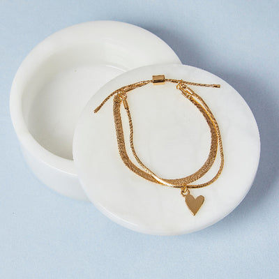 Gold Heart Rosie Adjustable Bracelet | Foxy Originals | boogie + birdie