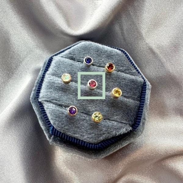 Ruby Gold Kindred Stud Earrings | Open Fire | boogie + birdie