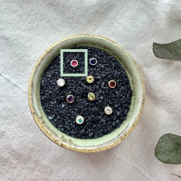 Ruby Gold Kindred Stud Earrings | Open Fire | boogie + birdie