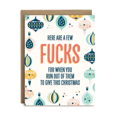 Run Out Of F!&cks Christmas Card | I'll Know It When I See It | boogie + birdie