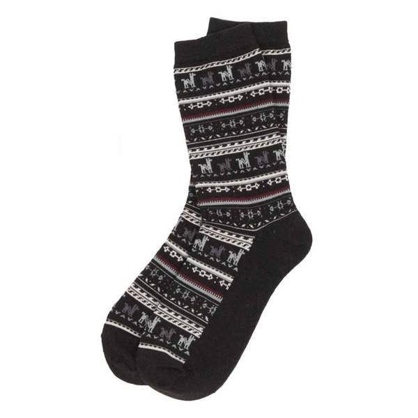 Black Alpaca Print Socks | Pokoloko | boogie + birdie