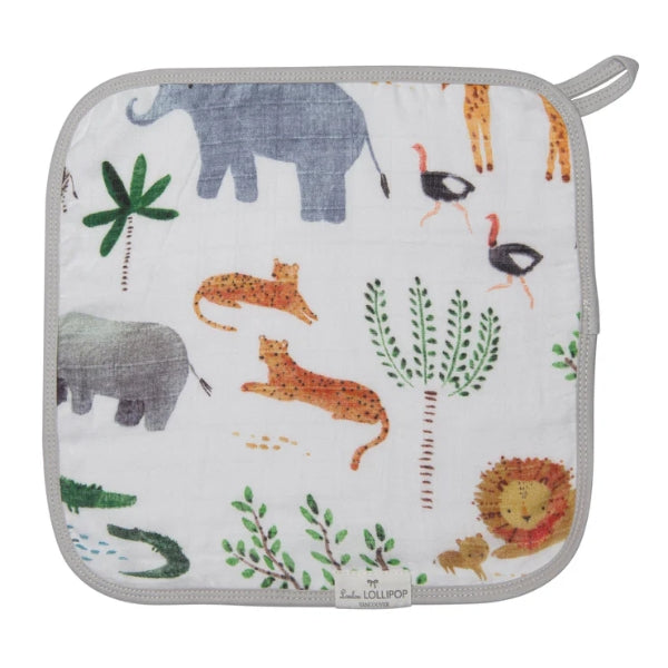 Safari Jungle Washcloth Set of 3 (WASHSAFARI) | Loulou Lollipop | boogie + birdie