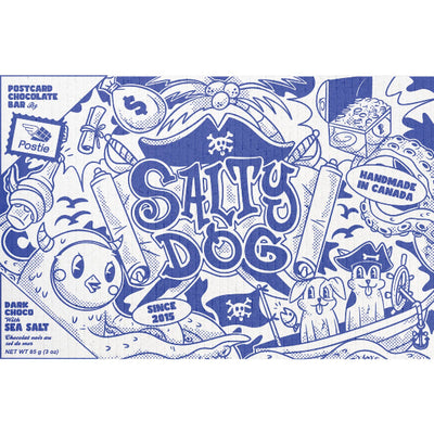 Salty Dog Vegan Dark Chocolate Postcard Bar | Postie | boogie + birdie