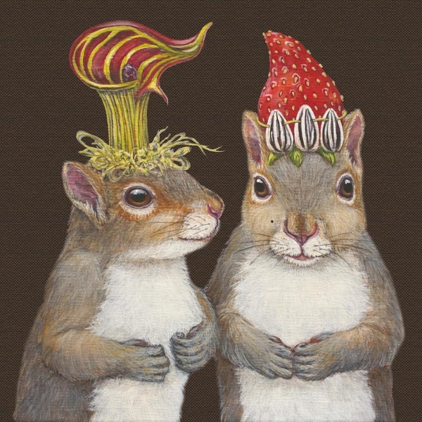 Sam & Kris Squirrel Beverage Napkins  | PPD | boogie + birdie