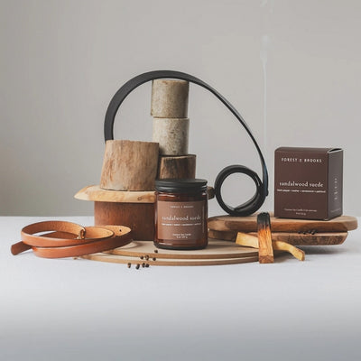 Sandalwood & Suede Candle | Forest & Brooks | boogie + birdie