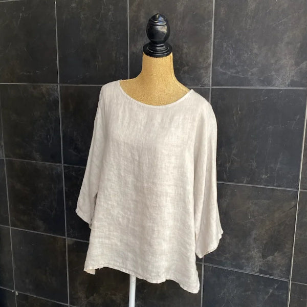 Simple Sand Linen Top | Beyond Capri | boogie + birdie

