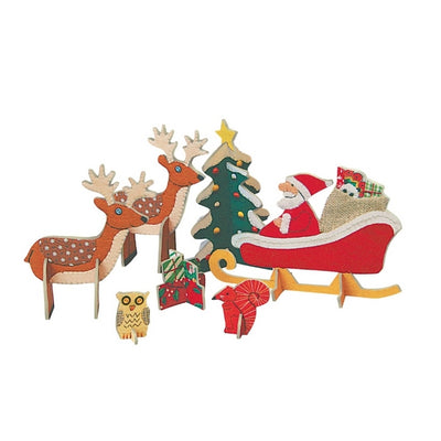 Santa & Reindeers Father Christmas 3D Scene Pop & Slot  | Roger La Borde | boogie + birdie