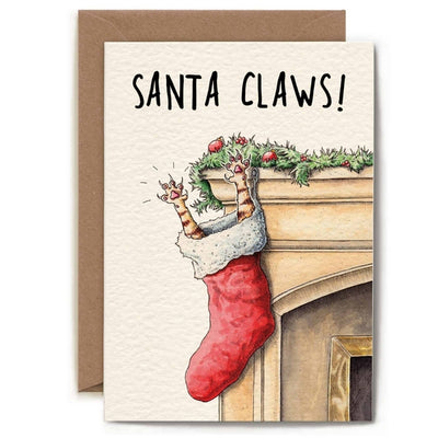 Santa Claws Cat Christmas Card  | Bewilderbeest | boogie + birdie